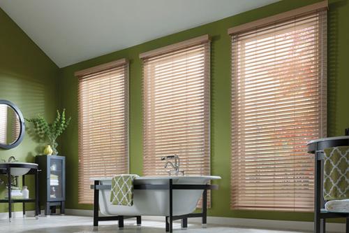 Faux wood blinds